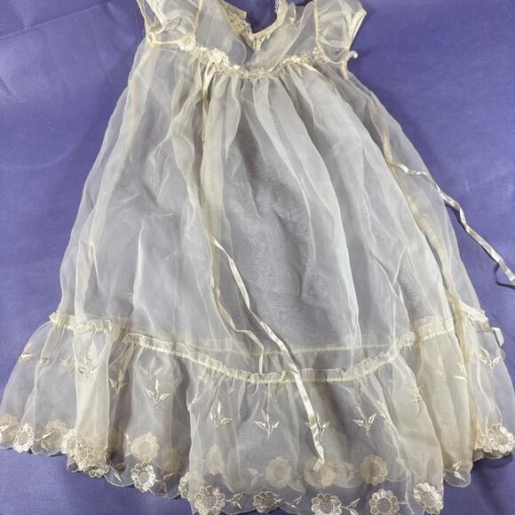 Vtg Phyllis Baby Wear Baptism Christening Gown Set 4 Piece ii - Picture 15 of 16